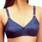 Bebelle MAXClence High Support Cotton Embroidered Unpadded Crossover Bra