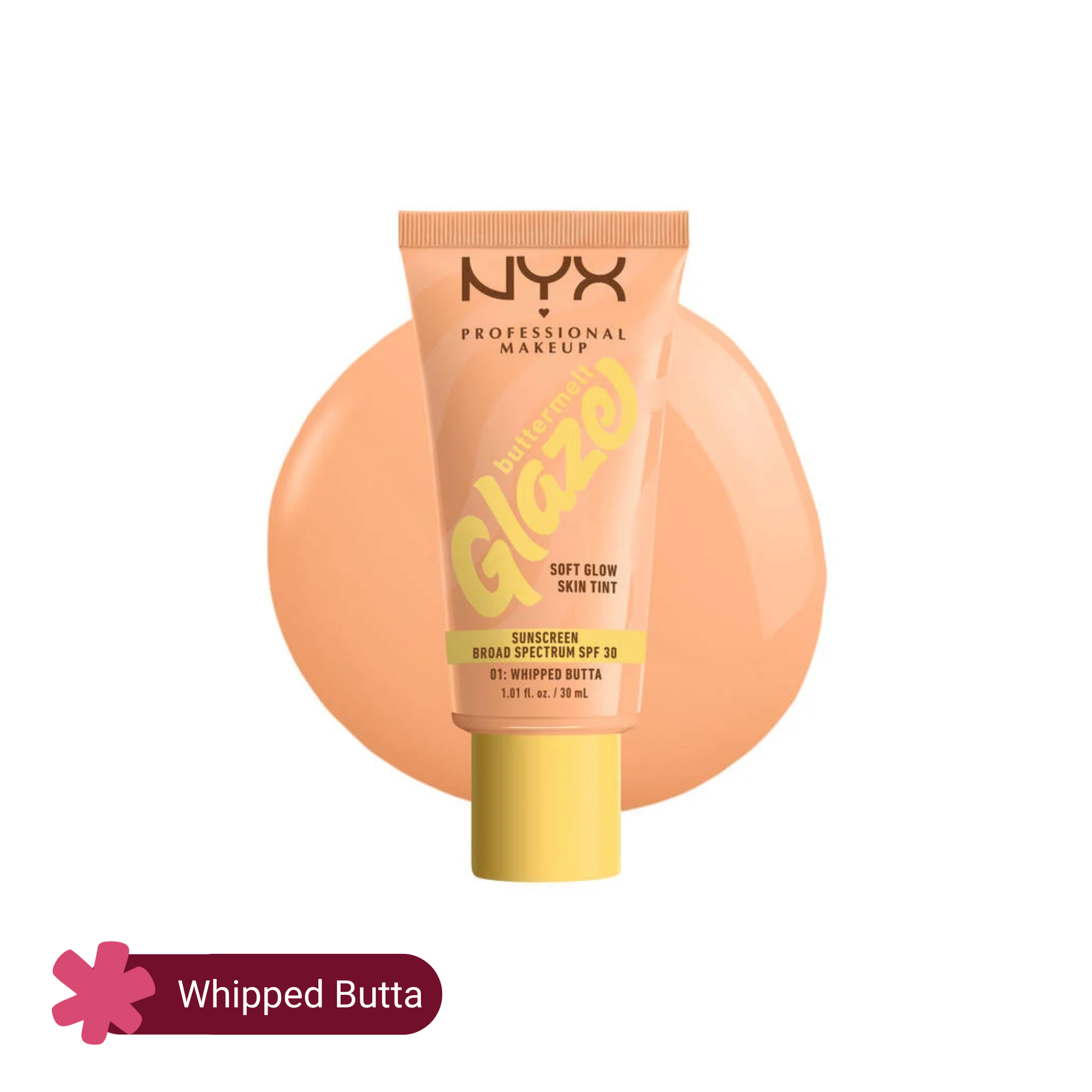 NYX Buttermelt Glazed Soft Glow Tint Sunscreen SPF 30 Whipped Butta 30ml 