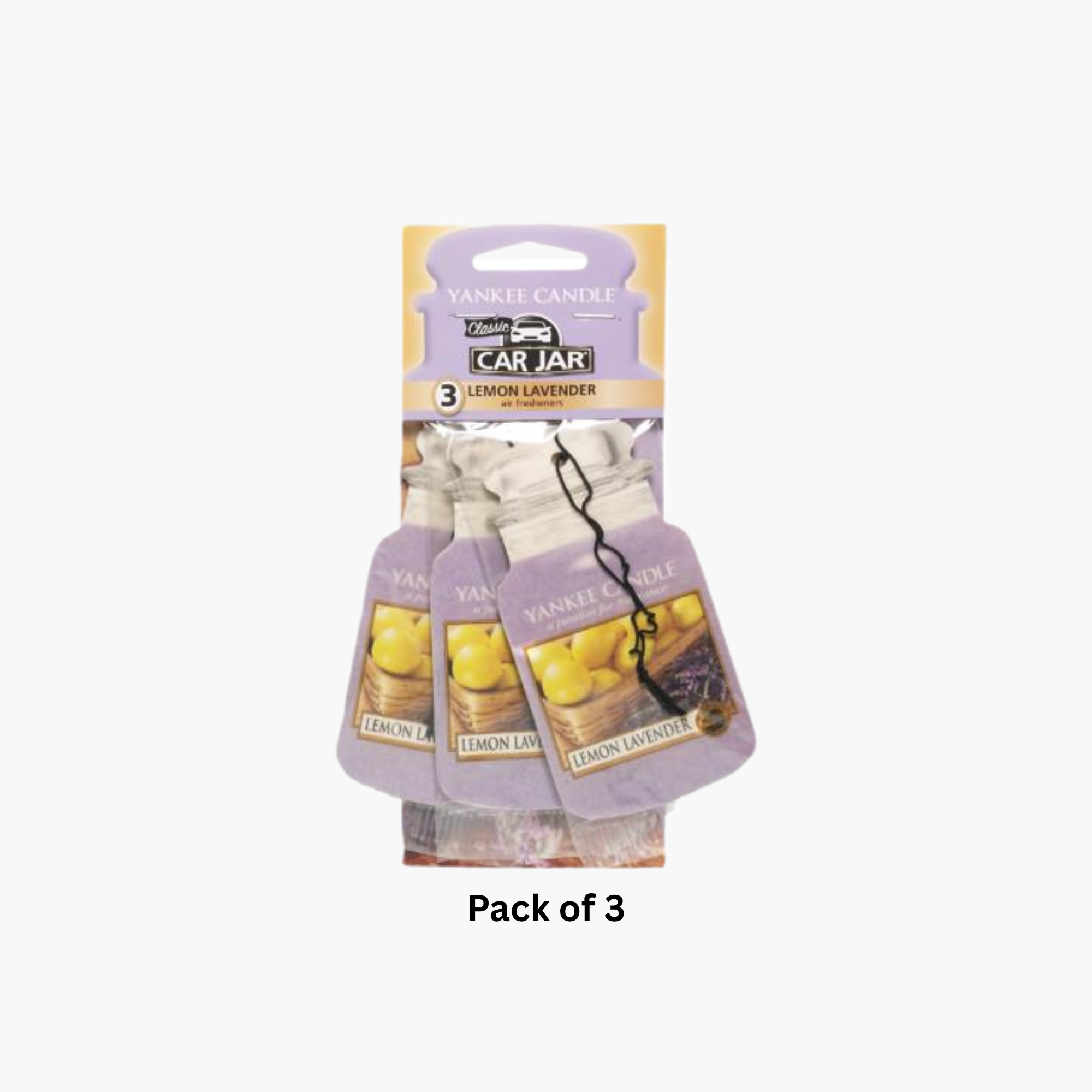 Yankee Lemon Lavender Scented Candle Classic Car Jar Pack Of 3