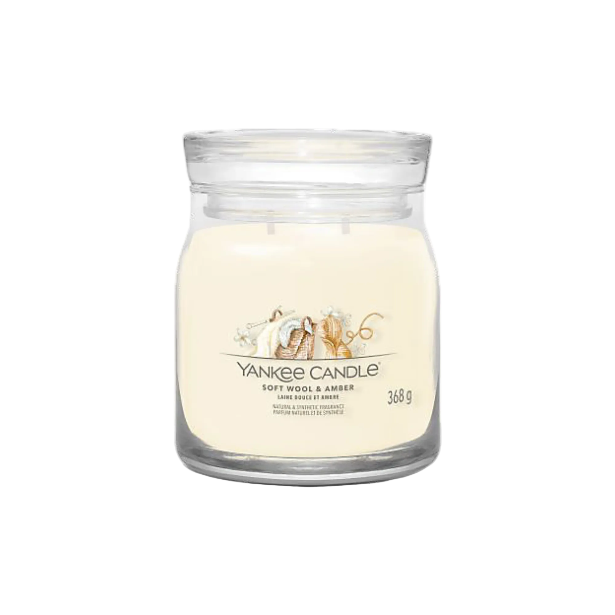 Yankee Soft Wool & Amber Scented Candle