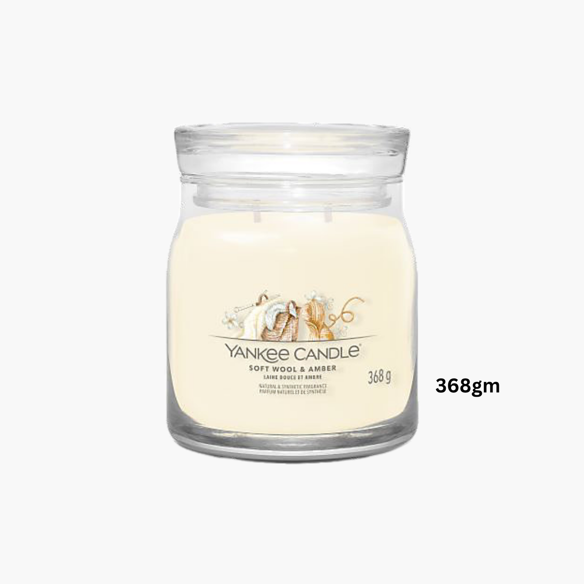 Yankee Soft Wool & Amber Scented Candle