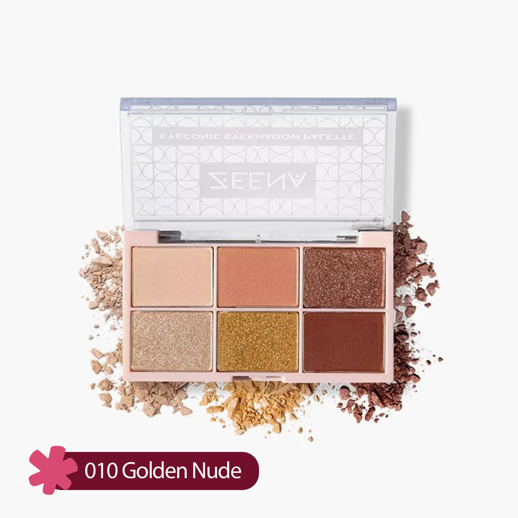 Zeena Eyeconic Eyeshadow Palette 010 Golden Nude 6gm