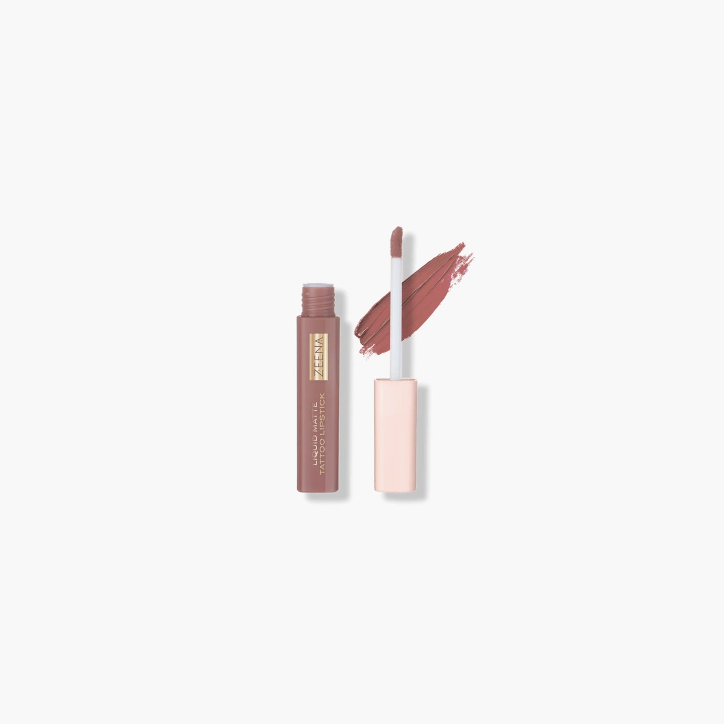 Zeena Liquid Matte Tattoo Lipstick 010 Soft Brown 5ml
