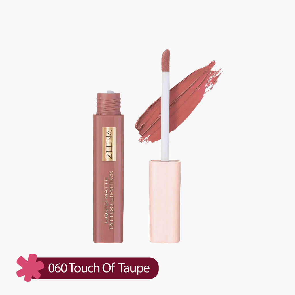 Zeena Liquid Matte Tattoo Lipstick 060 Touch Of Taupe 5ml