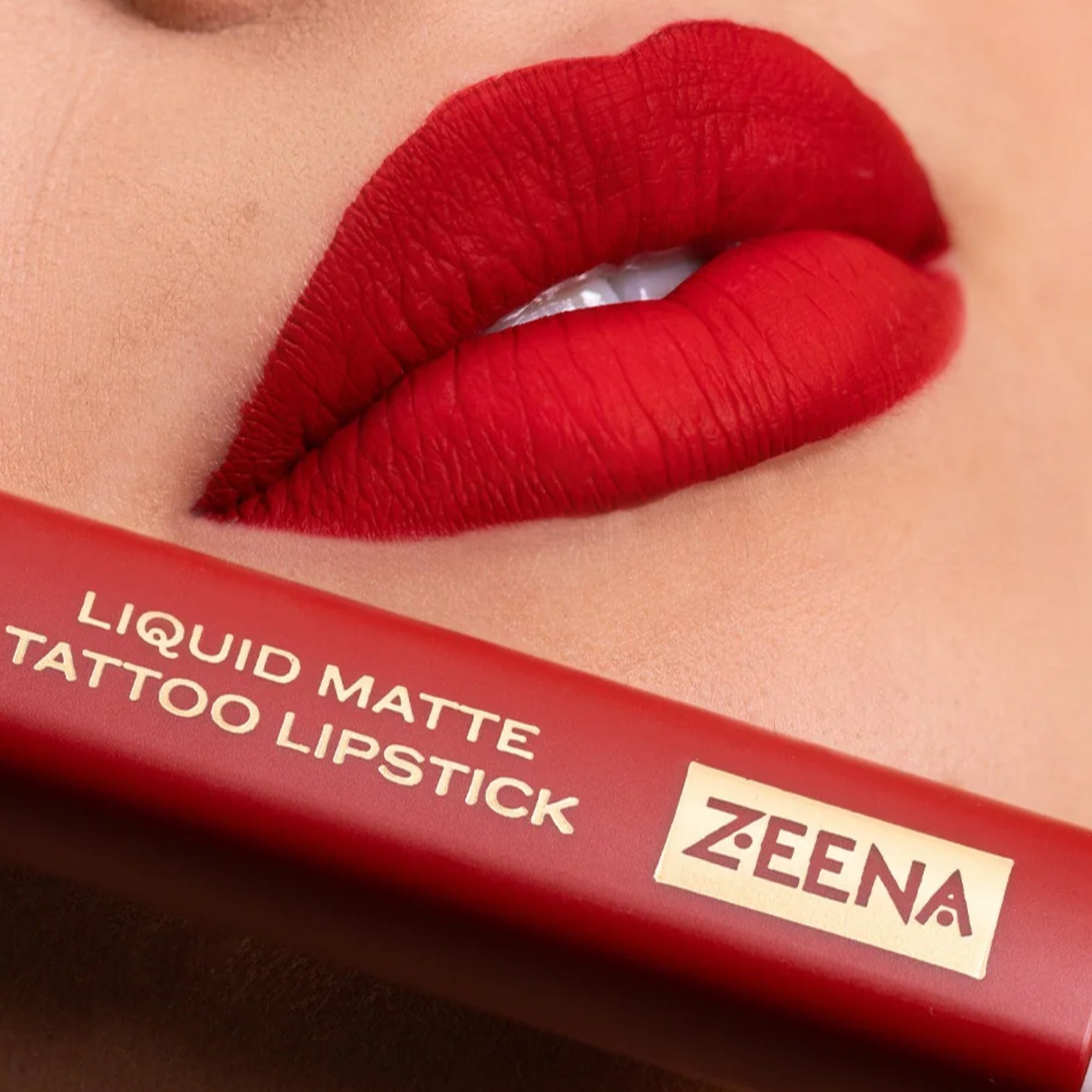 Zeena Liquid Matte Tattoo Lipstick 080 Royal Red 5ml