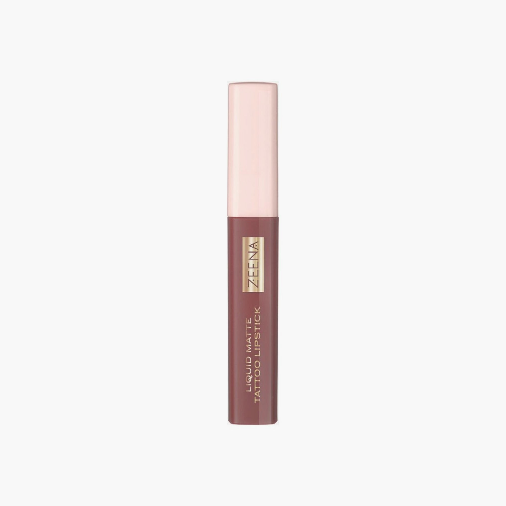 Zeena Liquid Matte Tattoo Lipstick 090 Dark Rosewood 5ml how to use