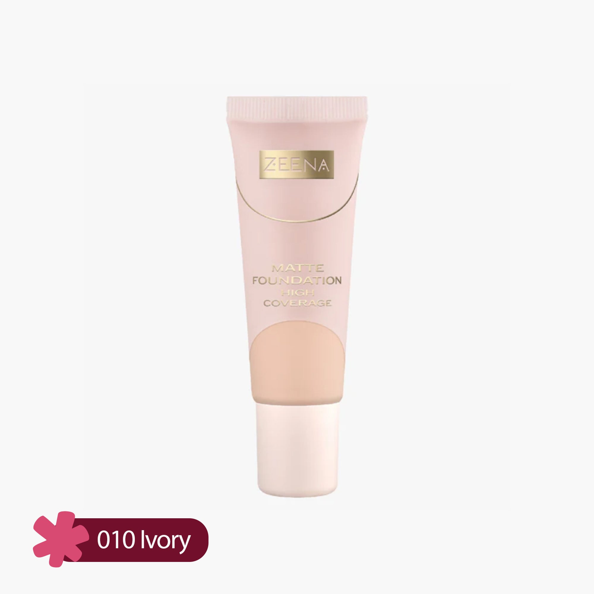 Zeena Matte Foundation High Coverage 010 Ivory 25ml