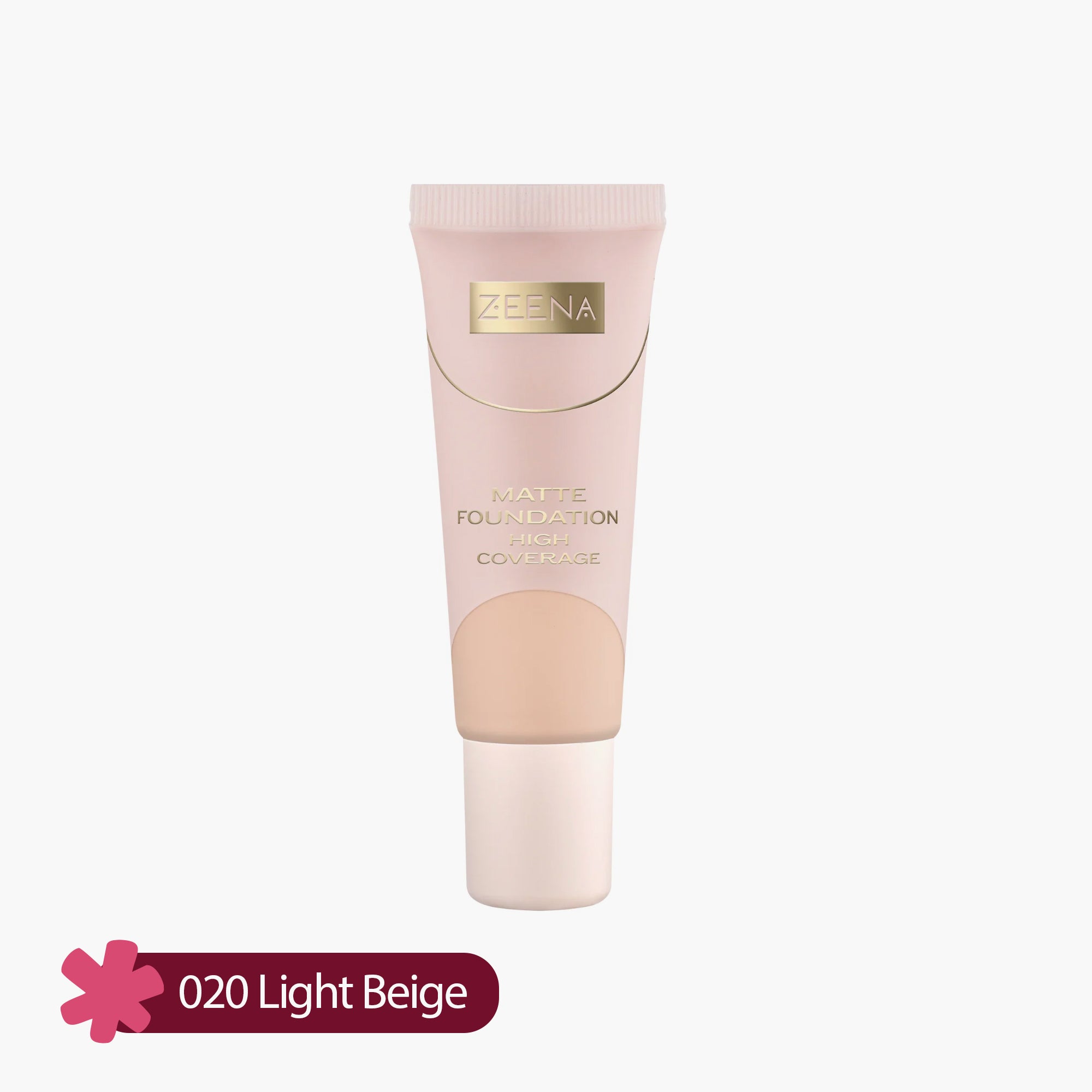 Zeena Matte Foundation High Coverage 020 Light Beige 25ml