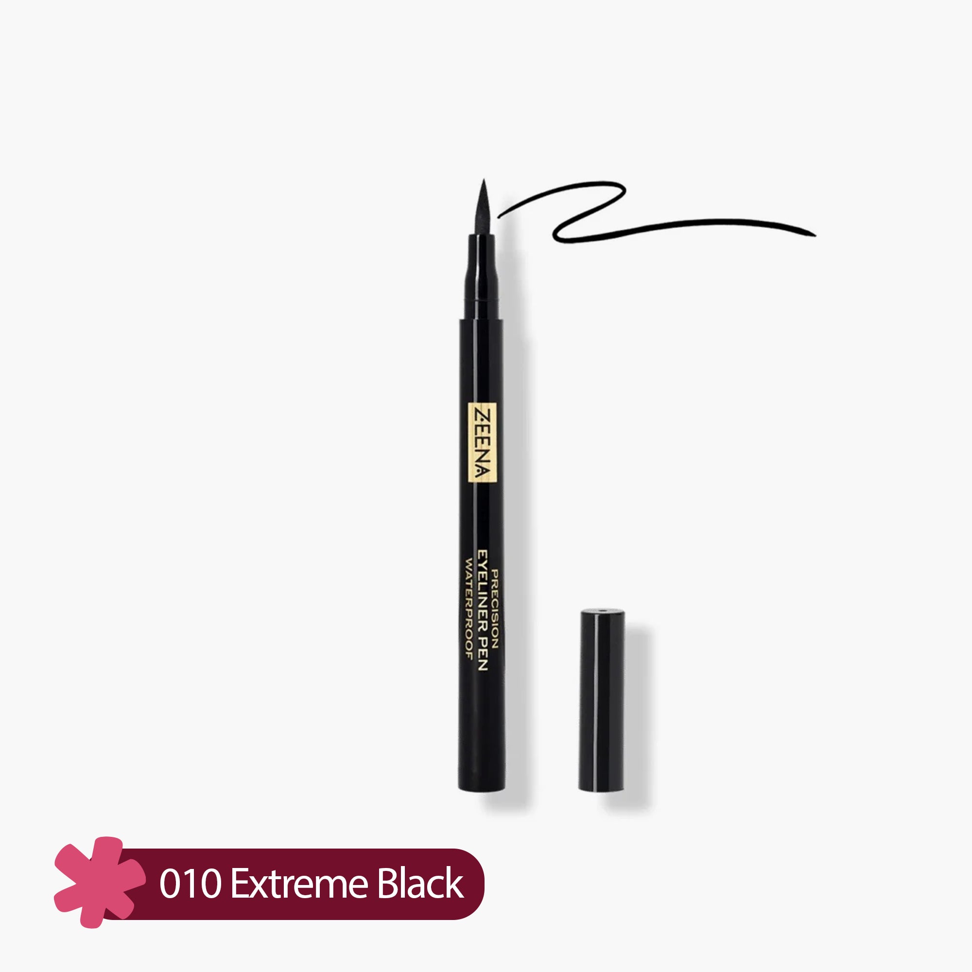 Zeena Precision Eyeliner Pen Waterproof 010 Extreme Black 1ml