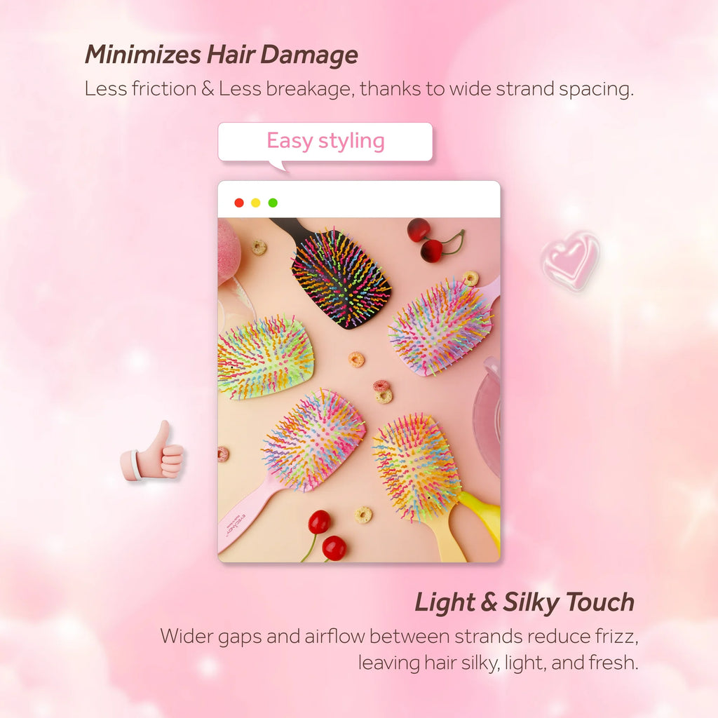 Eyecandy Rainbow Volume S Paddle Brush 1 Piece