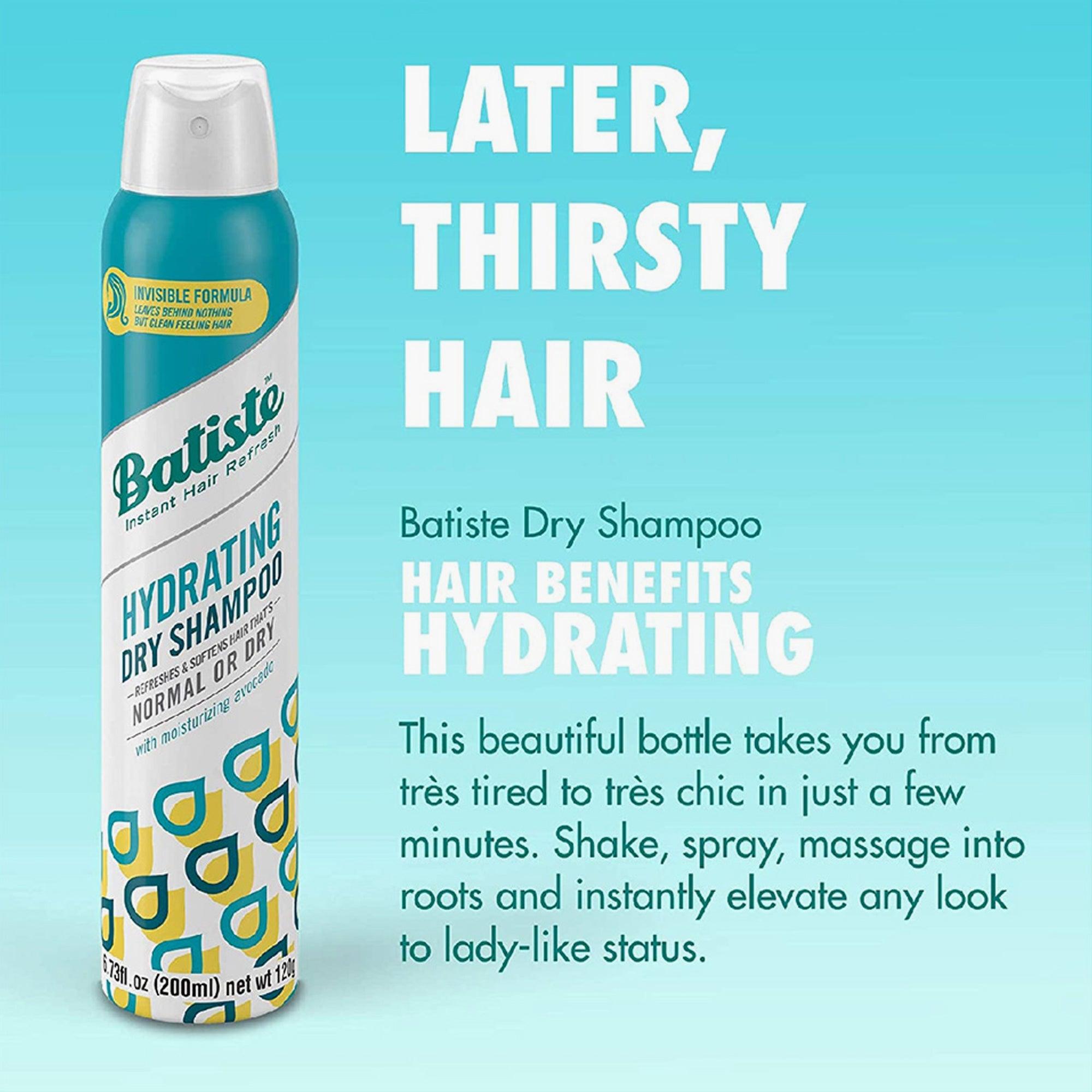 Batiste Dry Shampoo & Hydrate For Normal Or Dry Hair 200ml - TheSkinFit