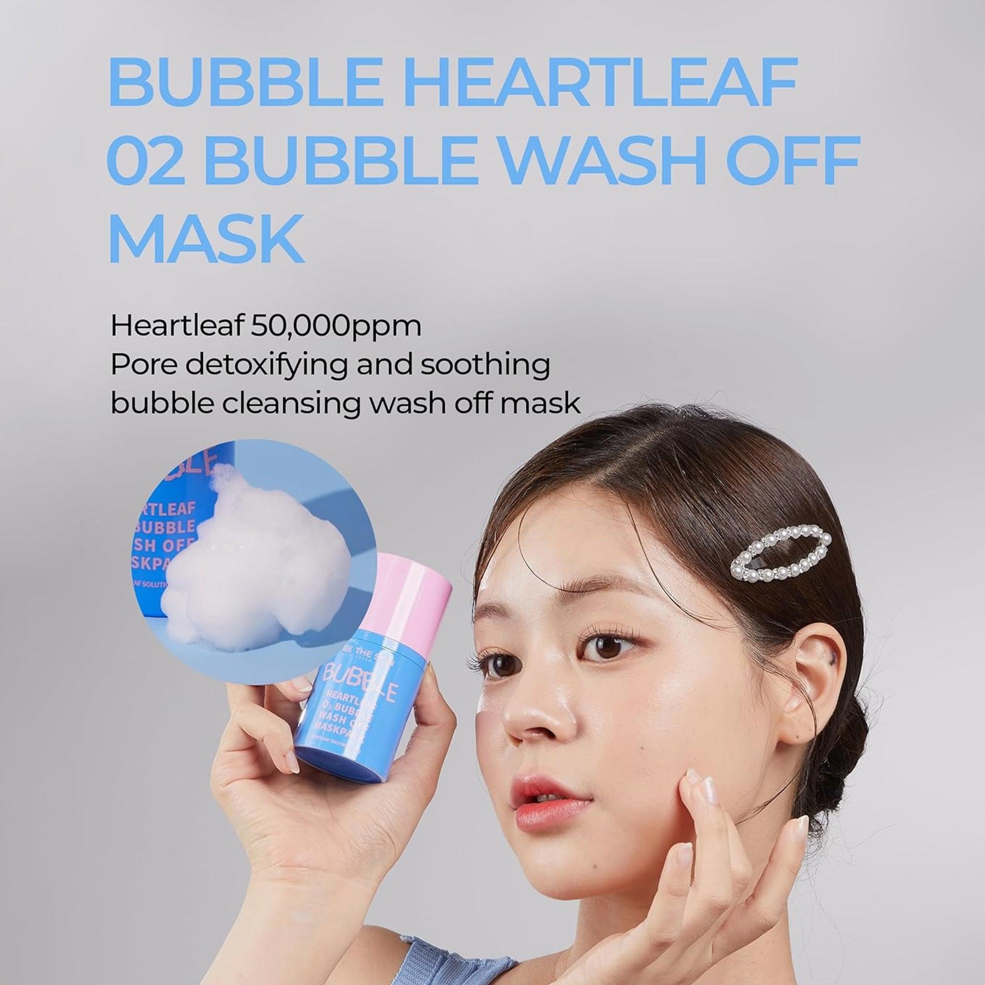 Be The Skin Bubble Heartleaf O2 Bubble Wash Off Mask Pack 50gm