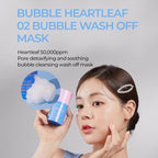 Be The Skin Bubble Heartleaf O2 Bubble Wash Off Mask Pack 50gm - TheSkinFit