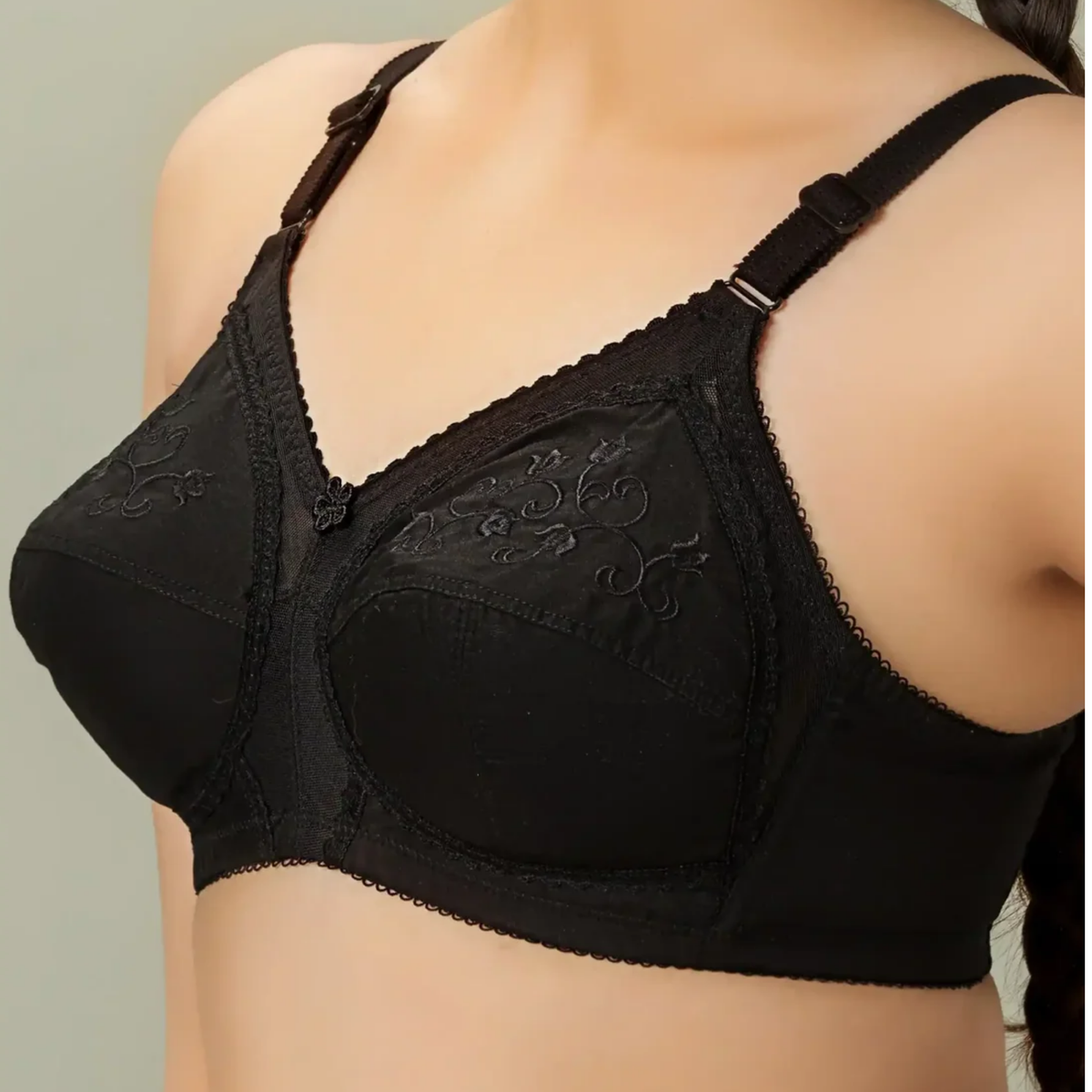 Bebelle DORIA Cotton Embroidered Unpadded Non-Wired Control Bra