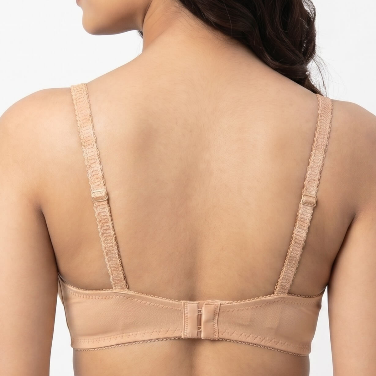 Bebelle LACENTIALS Luxe Lace Polyester Jersey Unpadded Non-Wired Bridal Bra