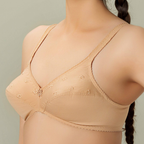 Bebelle Tulips All Cotton Embroidered Non-Wired Bra