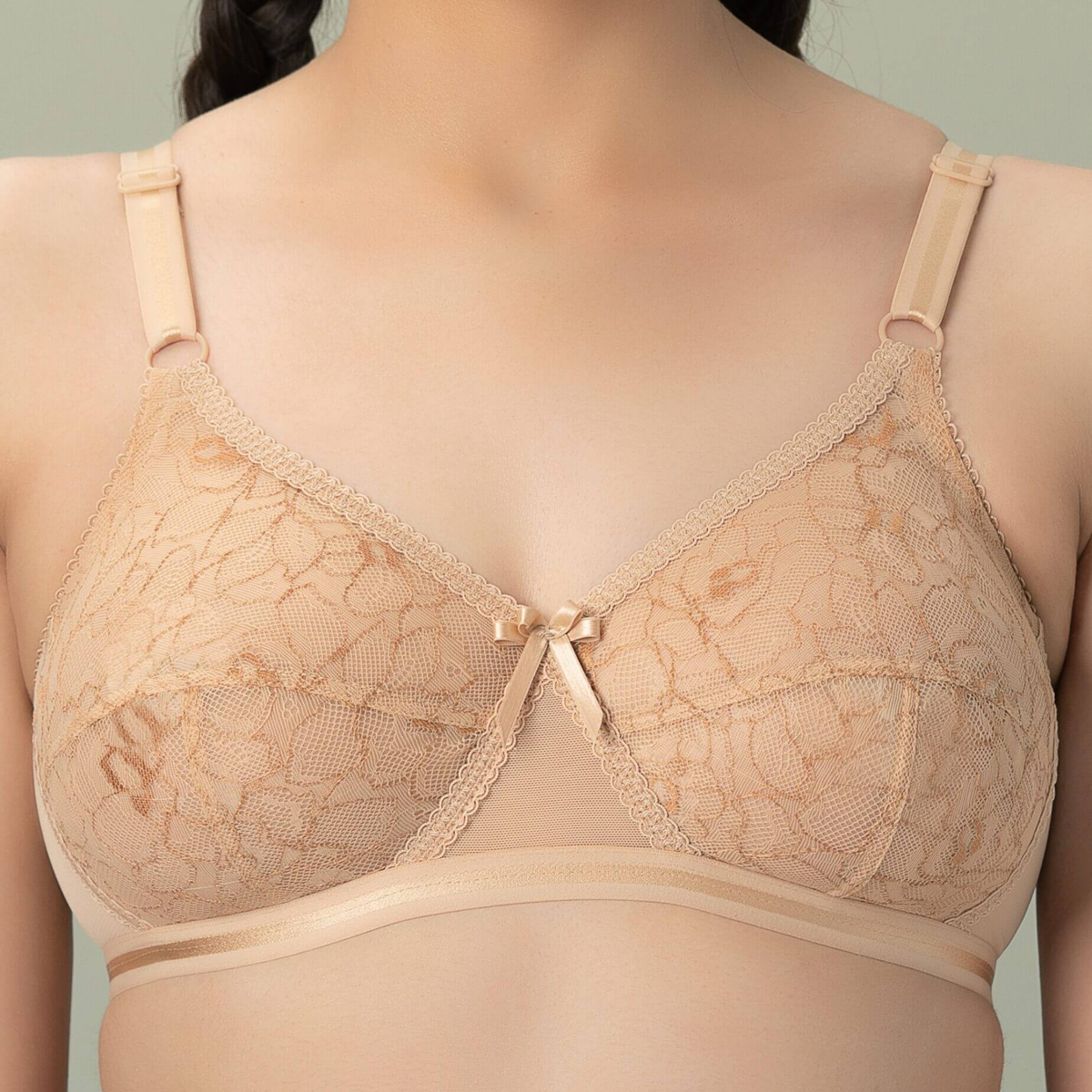 Bebelle X-Over Trendy High Support Lace Unpadded Crossover Bridal Bra