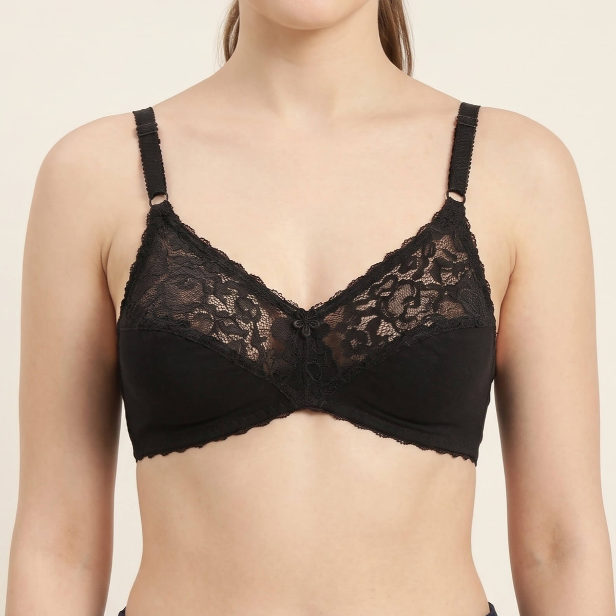 Bebelle Intimage Poly-Cotton Lace Unpadded Non-Wired Bridal Bra