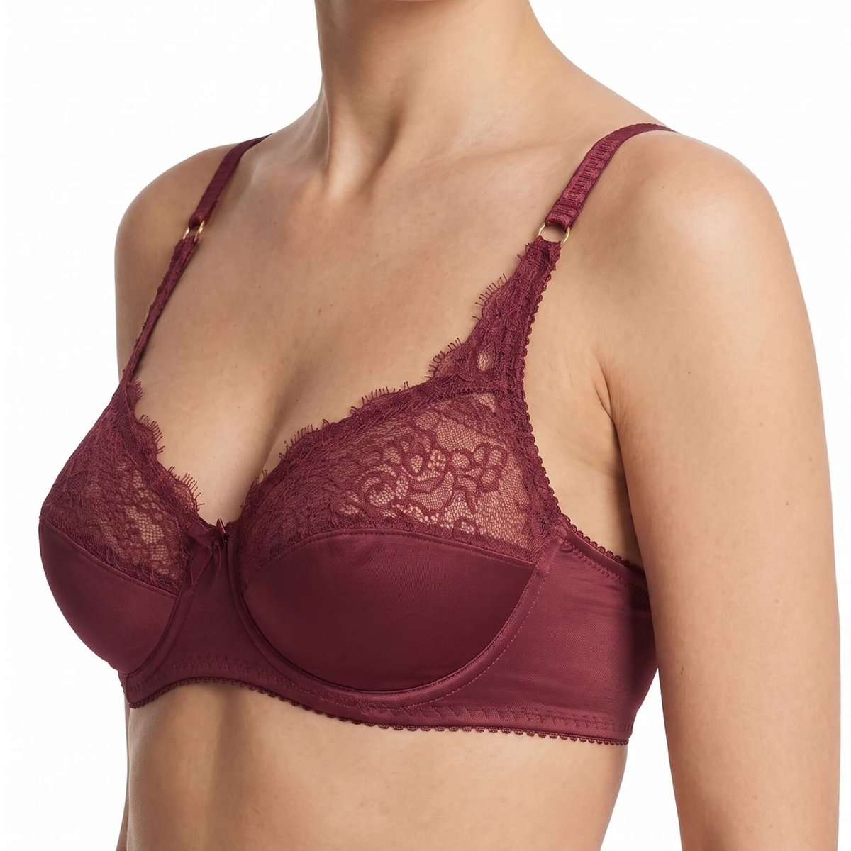 Bebelle ROMANCE Forever Lace Polyester Jersey Unpadded Non-Wired Bridal Bra