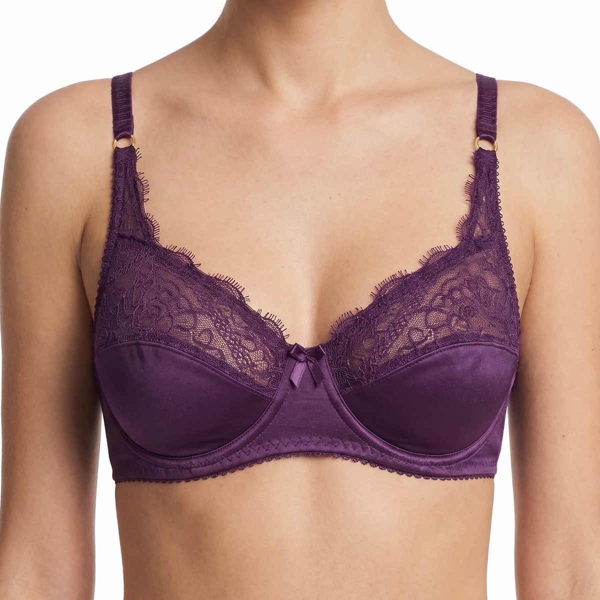 Bebelle ROMANCE Forever Lace Polyester Jersey Unpadded Non-Wired Bridal Bra