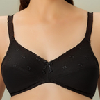 Bebelle Tulips All Cotton Embroidered Non-Wired Bra