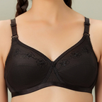 Bebelle XCLence High Support Cotton Embroidered Unpadded Crossover Bra