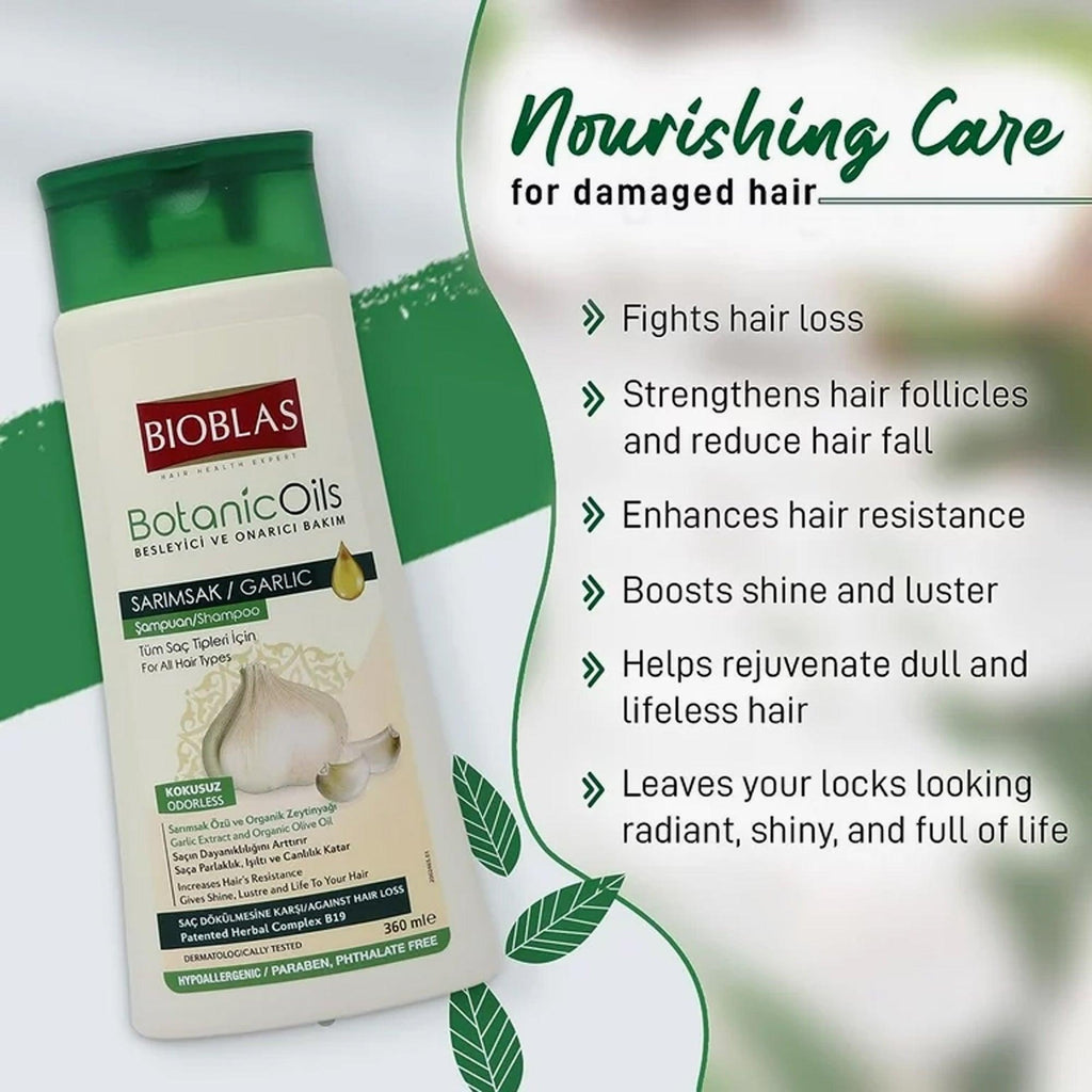 Bioblas Botanic Oils Garlic Shampoo 360ml - TheSkinFit