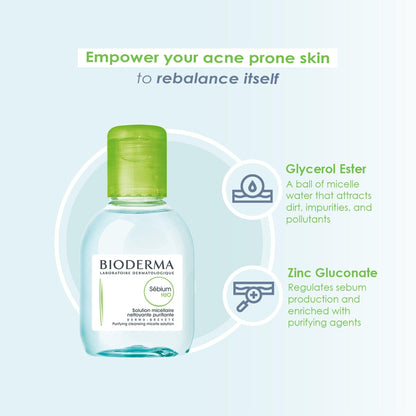 BIODERMA Sebium H2O Micellar Water 100ml - TheSkinFit