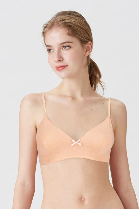 BLS Abroud Non Padded Cotton Teen Bra Skin