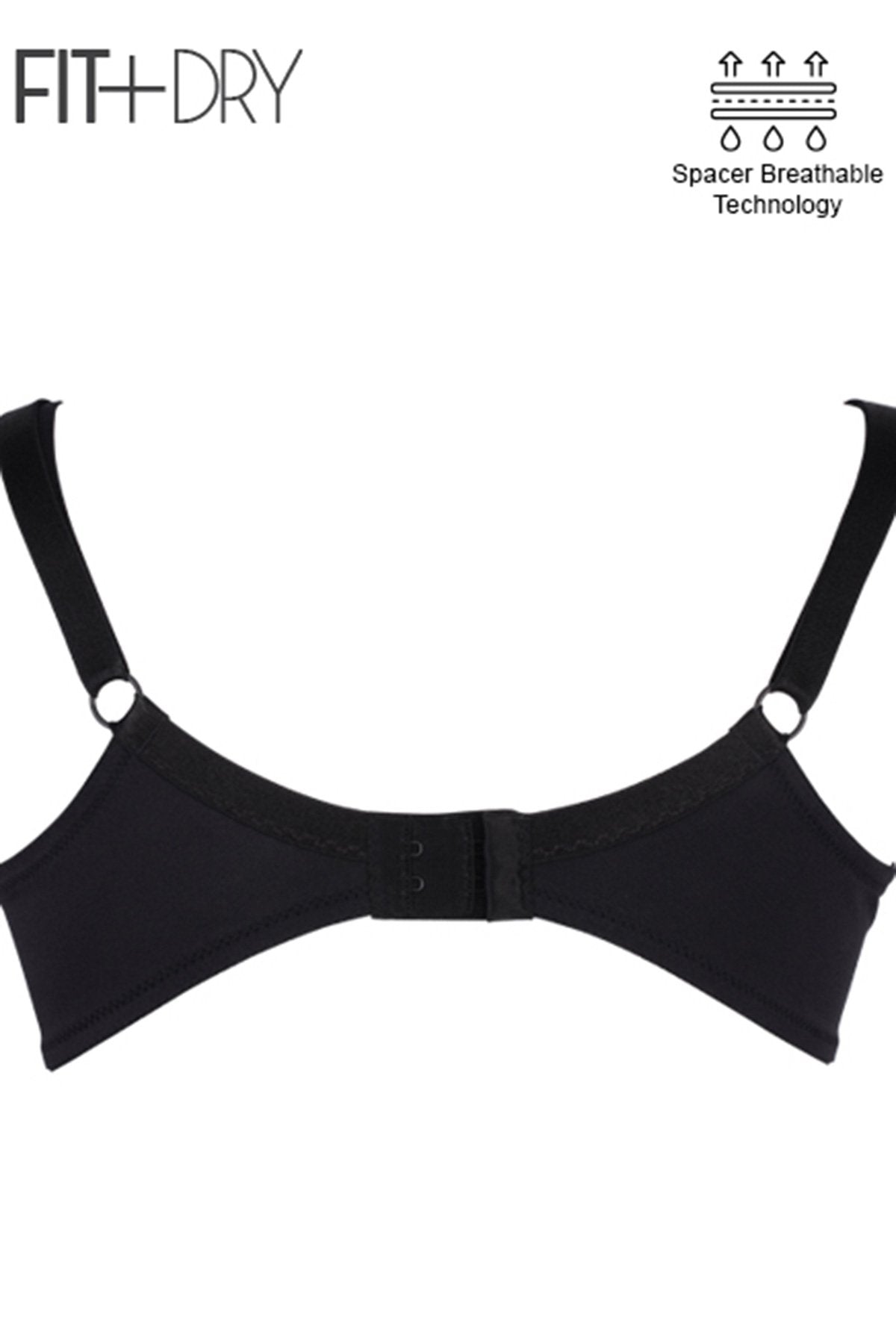 BLS Breathable Wired And Light Padded Bra Black 36B