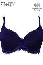 BLS Breathable Wired And Light Padded Bra Blue 34D