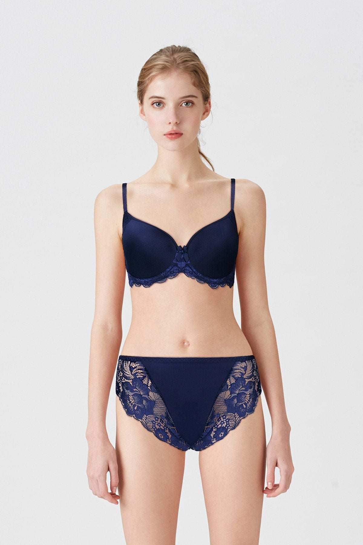 BLS Breathable Wired And Light Padded Bra Blue