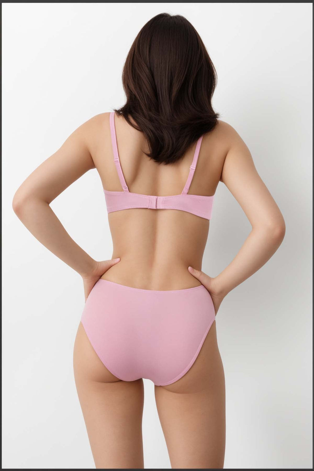 BLS Elfrida Wired And Push Up Lace Bra Set Pink