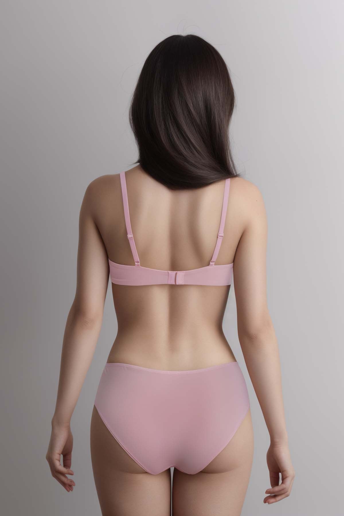 BLS Ella Wireless And Padded Lace Bra Set Pink 34C