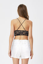 BLS Belle Non Padded Lace Bralette Black