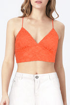 BLS Belle Non Padded Lace Bralette Peach Rose