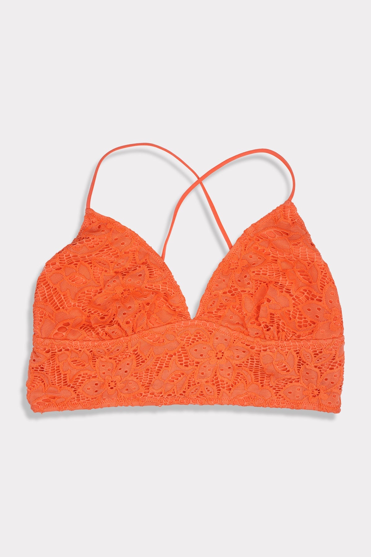 BLS Belle Non Padded Lace Bralette Peach Rose