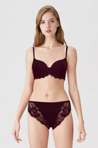 BLS Breathable Wired And Light Padded Bra Burgundy