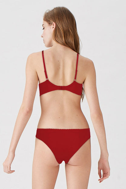 BLS Breathable Wired And Light Padded Bra Red