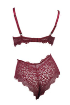 BLS Fiona Wired And Padded Bra Set Burgundy 36C