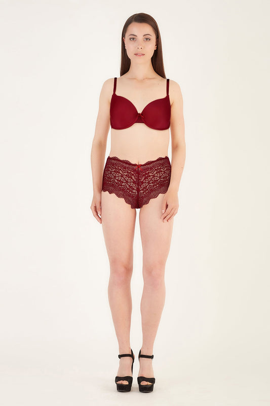 BLS Fiona Wired And Padded Bra Set Burgundy