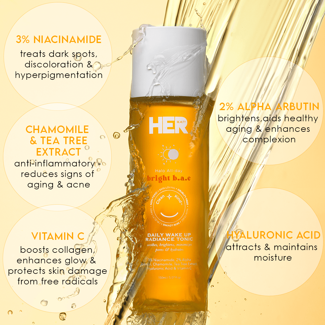 Her Beauty Bright Bae Daily Wake Up Radiance Tonic 150ml Pakistan