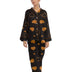 Sajiero Linen Pajama Suit with Scrunchie Royal Dusk