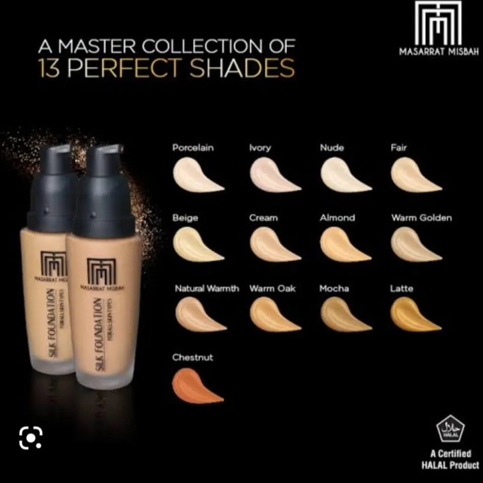 Masarrat Misbah Silk Foundation 35gm
All Shades