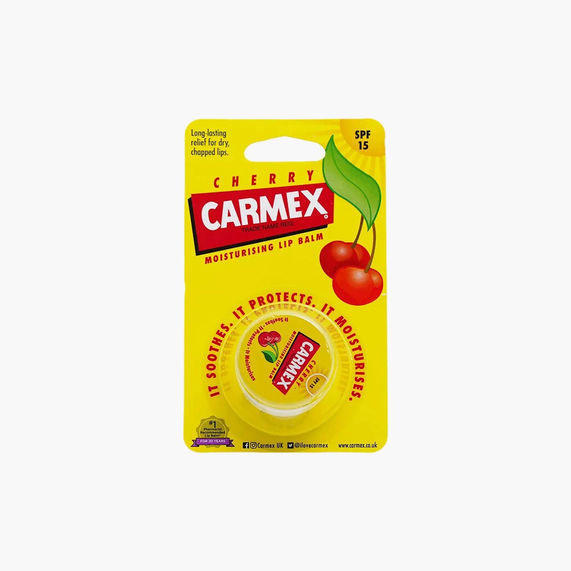 Carmex Cherry Moisturising Lip Balm SPF 15 7.5gm - TheSkinFit