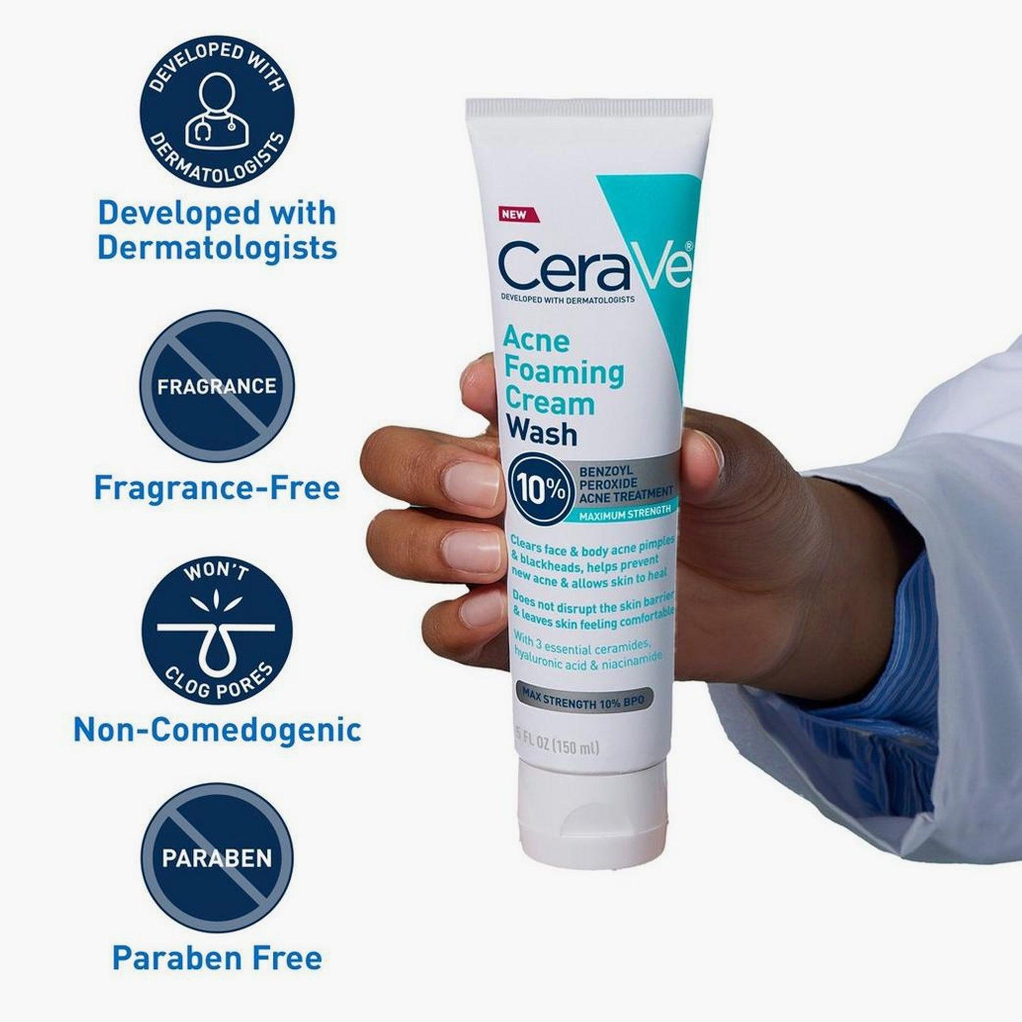CeraVe Acne Foaming Cream Wash 150ml - TheSkinFit