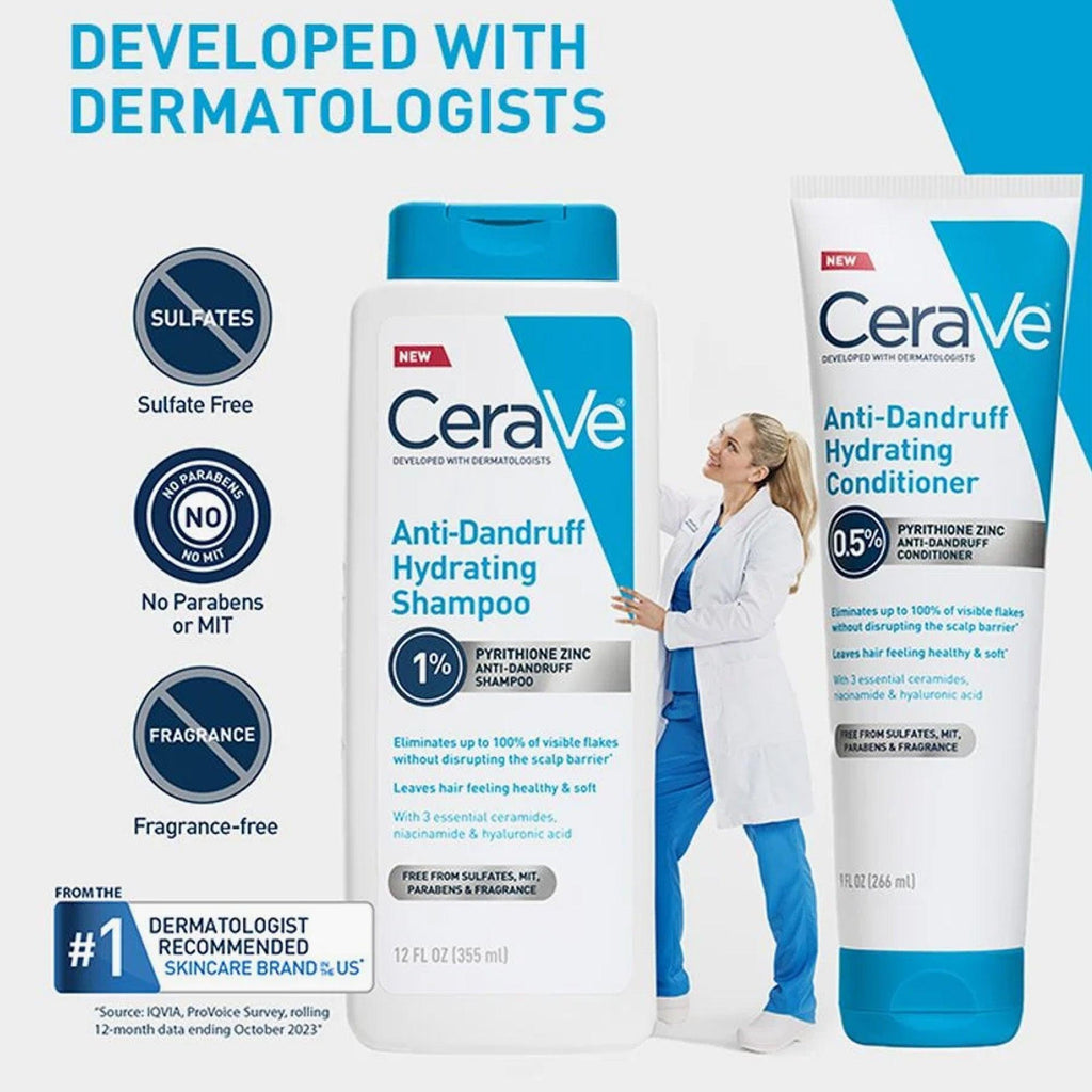 CeraVe Anti-Dandruff Hydrating Shampoo 355ml - TheSkinFit