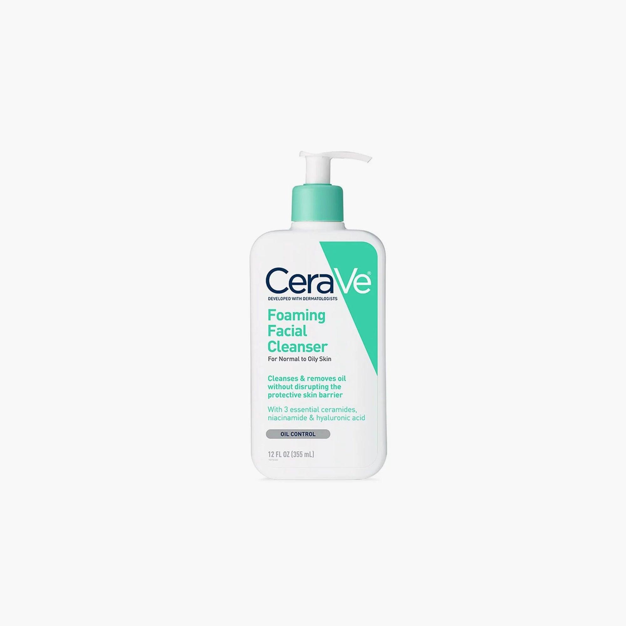 CeraVe Foaming Facial Cleanser For Normal To Oily Skin 355ml - TheSkinFit