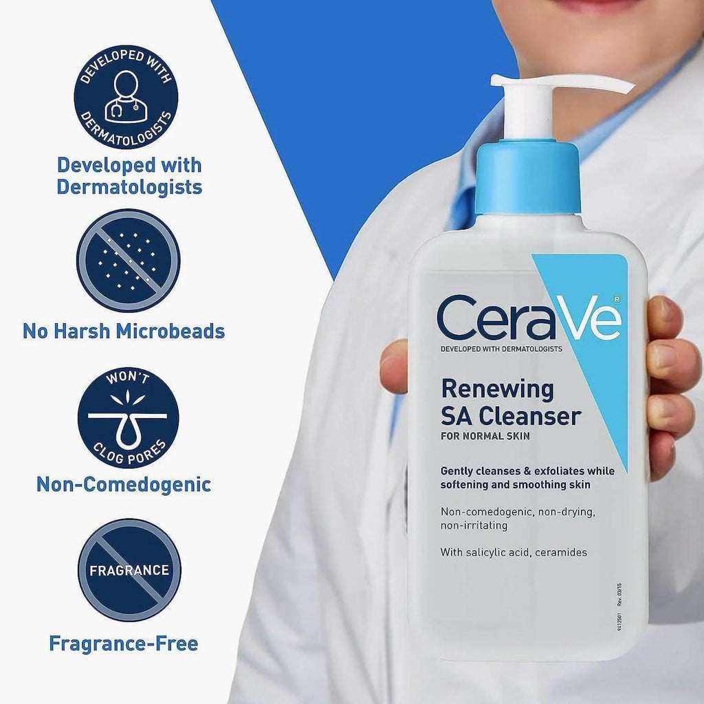 CeraVe Renewing SA Cleanser For Normal Skin 237ml - TheSkinFit