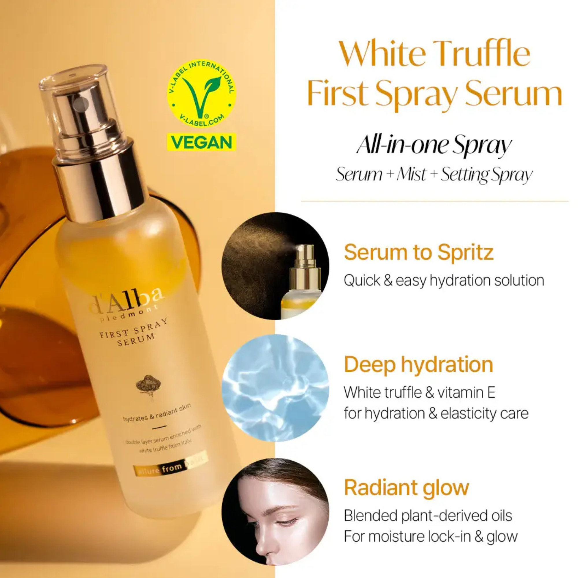 d'Alba White Truffle Vegan First Spray Serum 100ml in Pakistan